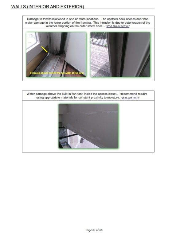 Home Inspection Report Summary Page 4