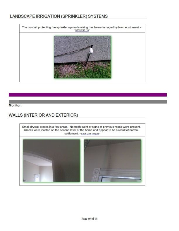 Home Inspection Report Summary Page 8