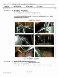 Home Inspection Plumbing Report