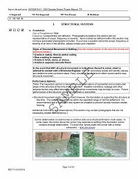 Home Inspection Structural Report