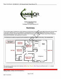 Home Inspection Report Summary